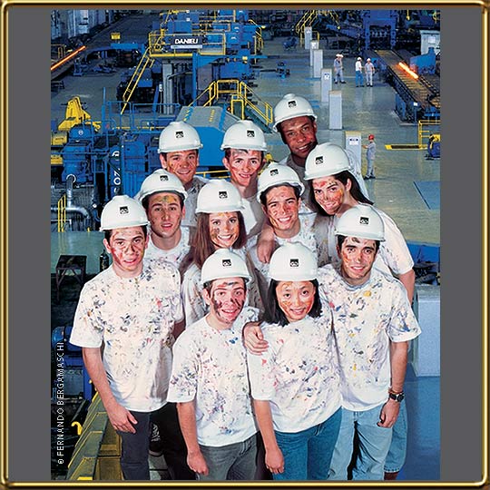 Students photo montage for Gerdau poster