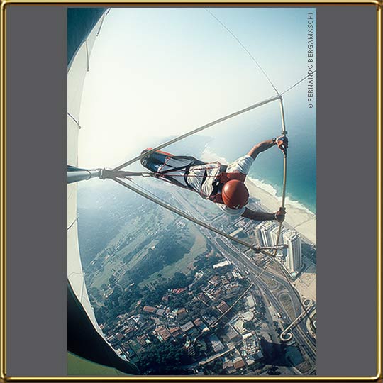 hang-glider Sergio Carreiro in Rio de Janeiro