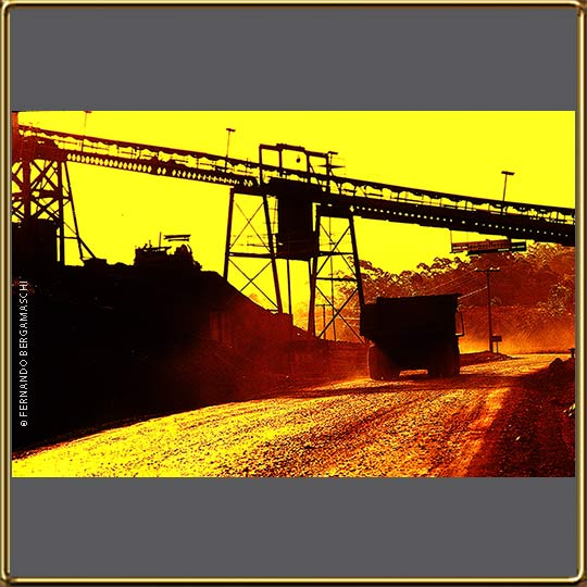 truck in coal mine