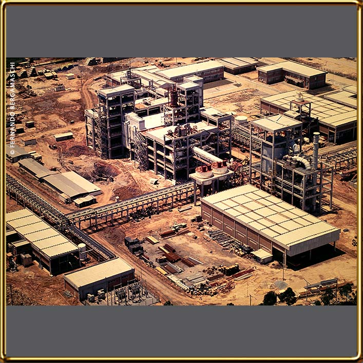 Industrial construction aerial photo in Rio de Janeiro, Brazil.